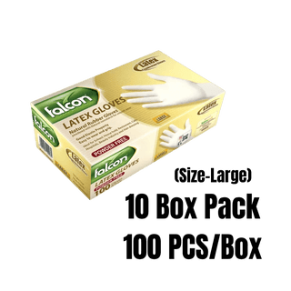 Latex Gloves Large 10*100 pcs (Falcon)