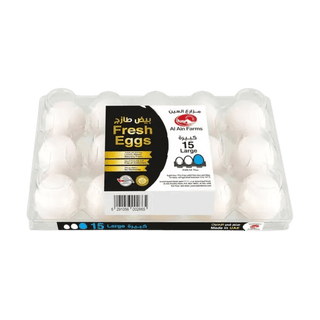 Al Ain Farms White Eggs Large 15's