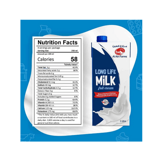 UHT Full Cream Milk (Al Ain) 4*1 Litre