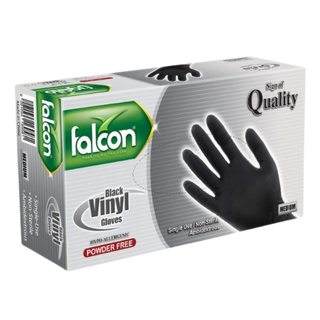 Falcon Black Vinyl Medium Gloves