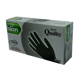 Falcon Black Vinyl Large Gloves
