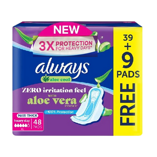 Always Aloe Cool Maxi Thick Heavy Flow XL Pads