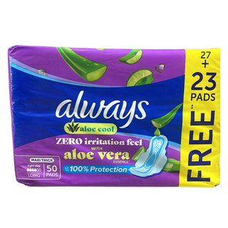 Always Aloe Cool Maxi Thick Light Day Long pads