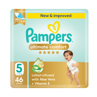 Pampers - Ultimate Comfort No 5 Lotion Infused With Aloe Vera & Vitamin E Size 11-16 kg Diapers