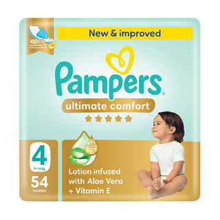 Pampers - Ultimate Comfort No 4 Lotion Infused With Aloe Vera & Vitamin E Size 9-14 kg Diapers