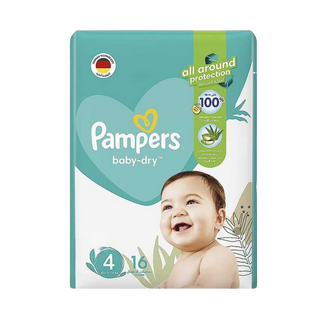 Pampers Baby-Dry Taped Diapers WIth Aloe Vera Lotion No.4 Size 9-14 kg
