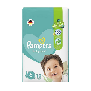Pampers Baby-Dry Taped With Aloe Vera Lotion No.6 Size 13+ kg Diapers