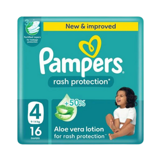 Pampers Rash Protection With Aloe Vera Lotion No. 4 Size 9-14 kg Diapers