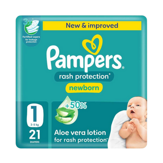 Pampers Rash Protection With Aloe Vera Lotion No. 1 Size 2-5 kg Diapers