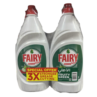Fairy Dishwashing Liquid Fruity Green Twin Pack