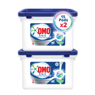 Omo 3-In-1 Laundry Capsules Eucalyptus Stain Removal Detergent Twin Pack
