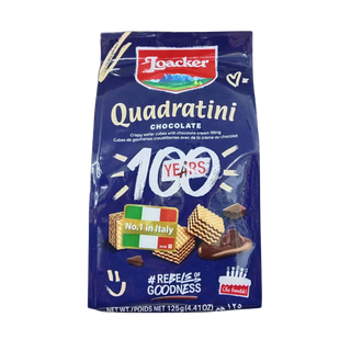Loacker Quadratini Mini Chocolate Bite Size Wafer Cookies