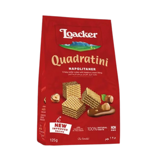 Loacker Quadratini Napolitaner Bite Size Wafer Cookies